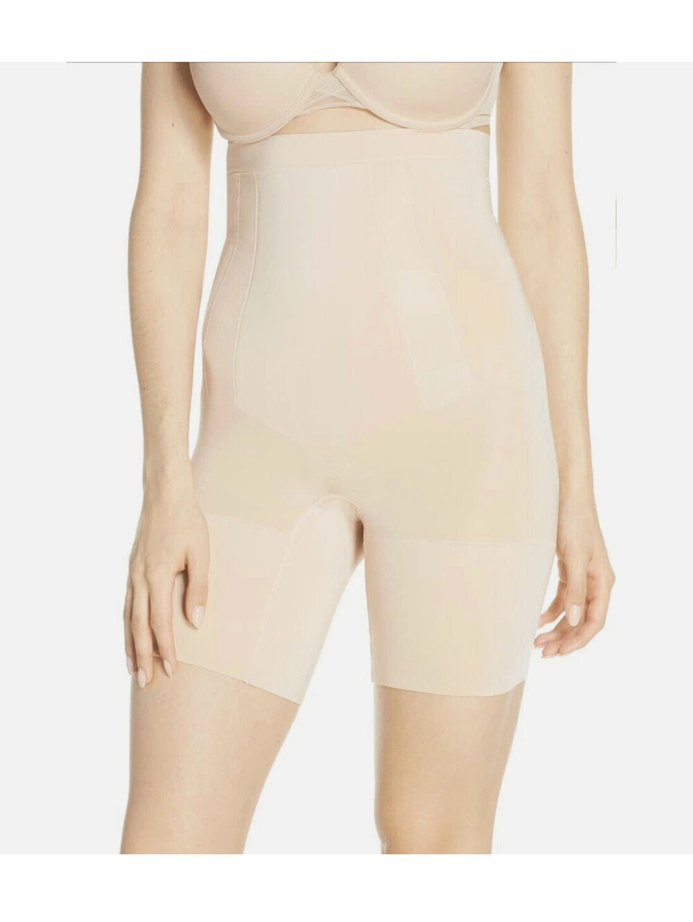 SPANX OnCore Beige Shapewear High Waist Mid-Thigh Shorts Size L